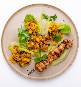 Quinoa and grilled chicken salad